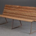 Havebænk af jern og teak