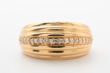 Kranz & Ziegler ring med diamanter, 14 kt. guld