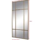 Mirror with gold-coloured iron frame, size 180x90 cm.