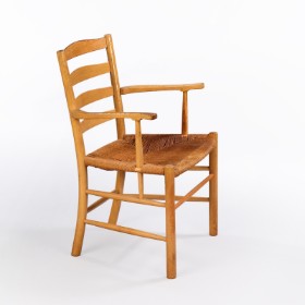 Kaare Klint. Oak 'church chair' with armrests