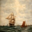 Ubekendt kunstner. Olie på lærred, marin, 18-1900-tallet Denne auktion er annulleret - se nu vare #950816