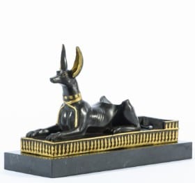 Bronzeskulptur, Anubis, egyptisk gud