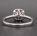Diamond ring with red violet diamond of 14 kt. white gold, total approx. 0.58 ct.