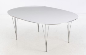 Piet Hein & Bruno Mathsson. 'Super Ellipse' dining table, 120 x 180