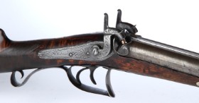 J. Westwood, Birmingham. Leaving s/s shotgun for hunting, 1850s