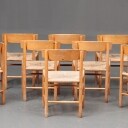 Børge Mogensen, 8 stole af lakeret bøg 'Folkestolen' model J-39 (8)