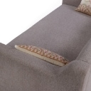 300. Audo. Sofa, grå uld, med to pyntepuder