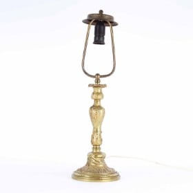 Nyrokoko bordlampe af bronze, Ca. 1900.