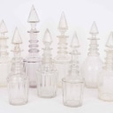 Eight carafes from Aalborg Glassworks circa 1870-1910 (8)