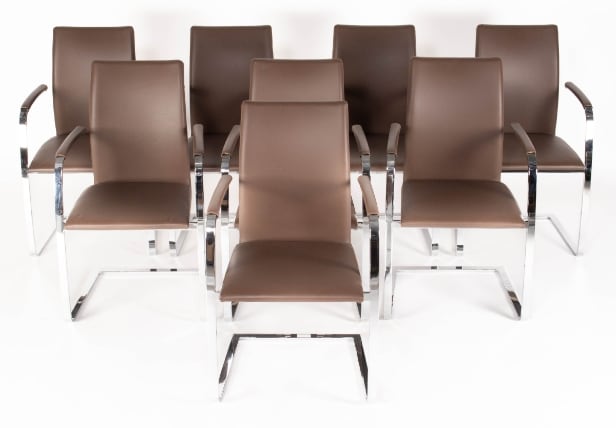 Lepper Schmidt. Eight armchairs model 967 (8)