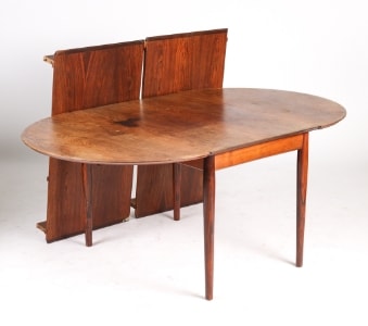 Arne Vodder. Rosewood dining table with extension, model 227 (5