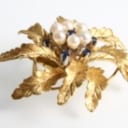 Blomsterbroche, 18 kt. guld