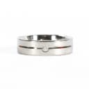 Steel ring with diamond