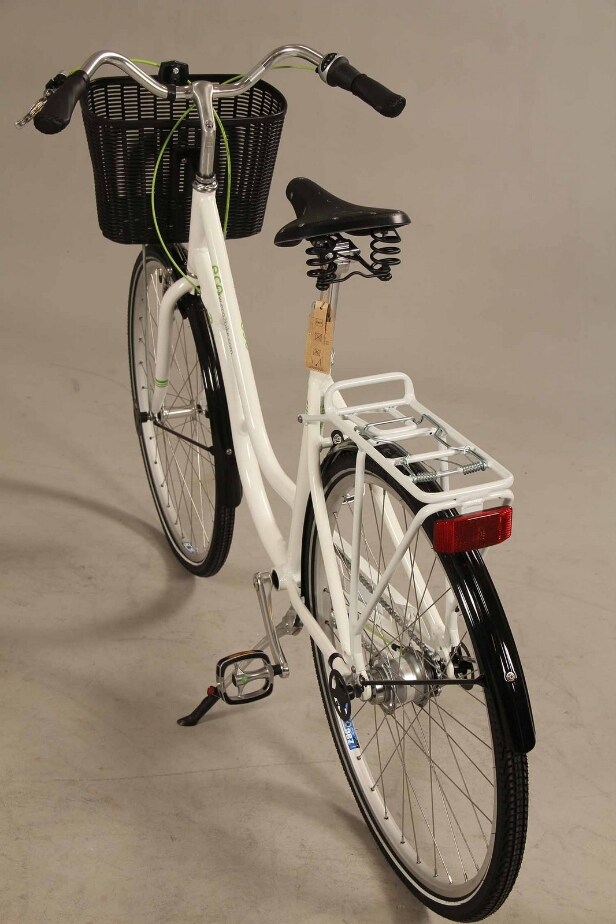 ECO2. Hvid unisex cykel. Model 'Retro'