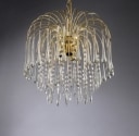 'Teardrop' chandelier of Murano glass and brass from the 70s