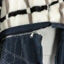 6918 - Copenhagen Fur. Unique mink and denim jacket. Str. 36 / 38