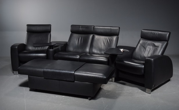 Ekornes, Stressless Biograf Sofa, model Arion, sort læder (6 )
