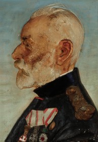 Agnes Slott-Møller. Portrait of Edvard Johan Carl Rambusch in profile