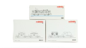 Märklin 3160+46622+46621 HO: Electric locomotive Reihe 1043, Silo container cars and Silo car set (3)