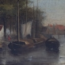 Ubekendt maler: Hollandsk landskab fra 1800-tallet.