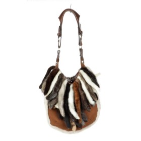 7463 - Kopenhagen Fur. Shoulder bag made of leather and chinchilla