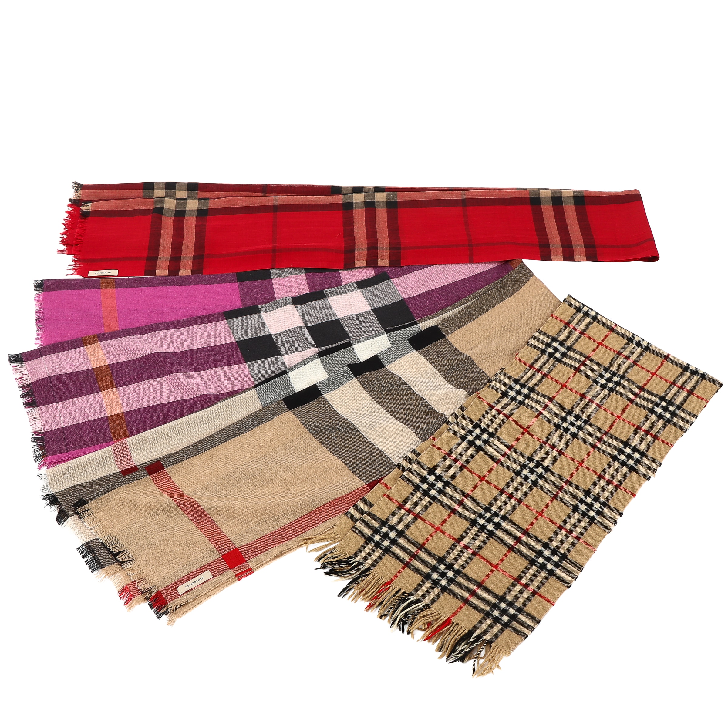 Burberry & Burberrys. Various scarves. (4)