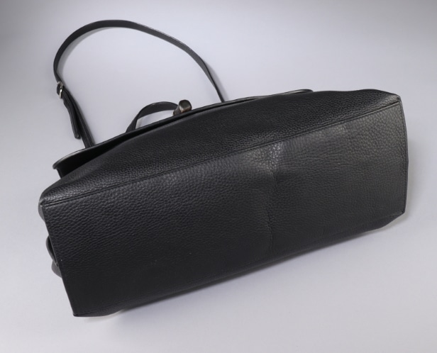 GUCCI. 'Bamboo Daily' top handle taske/ skuldertaske af sort Pebbled læder