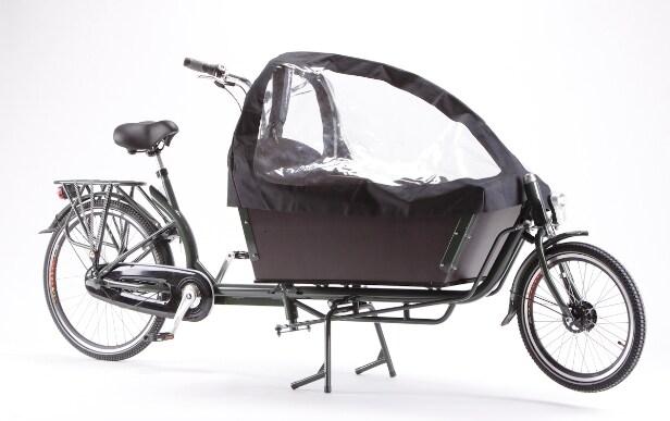 Enghouse tohjulet Long John ladcykel med Shimano-gear, mørkegrøn