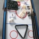 Multi-spillebord med stel i hård plast, 9 spil bla.bordfodbold bordtennis, bordhockey..,