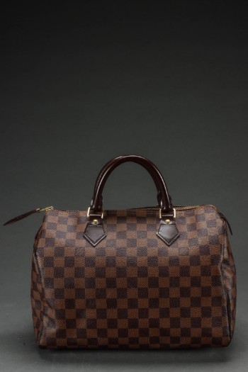 Louis Vuitton. Håndtaske model Speedy 30, Damier Ebene