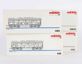 Märklin 33622+40622+4081+40631 HO: Diesellokomotiv Typ EMD F7 med og uden drive, samt Typ EMD F 7 B-unit (4)