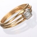 Edvard Berg, København. Diamantring af 14 kt. guld