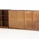 Mogens Koch. Cabinets and bookcase of mahogany. (3+3)