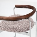 Kensaku Oshiro for dk3. Three armchairs, model Baia Counter Chair, Walnut / Chrome (3)