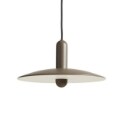 975. Beaverhausen for Woud. A pair of pendants model 'LU', taupe, Ø 33 cm (2)