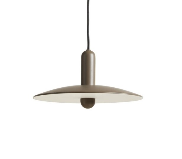 975. Beaverhausen for Woud. A pair of pendants model 'LU', taupe, Ø 33 cm (2)