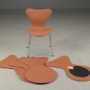 Leather covers for Arne Jacobsen's 7 chairs, cognac (model 3107) (6)