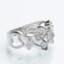 Brilliant ring of 14 kt white gold 0.20 ct