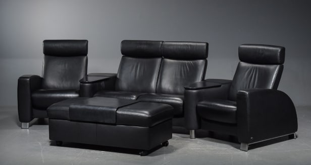 Ekornes, Stressless Biograf Sofa, model Arion, sort læder (6 )