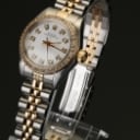 Rolex dameur i 18 karat guld/stål med Diamanter