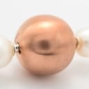 Connection, necklace with freshwater cultured pearls, with interchangeable clasp