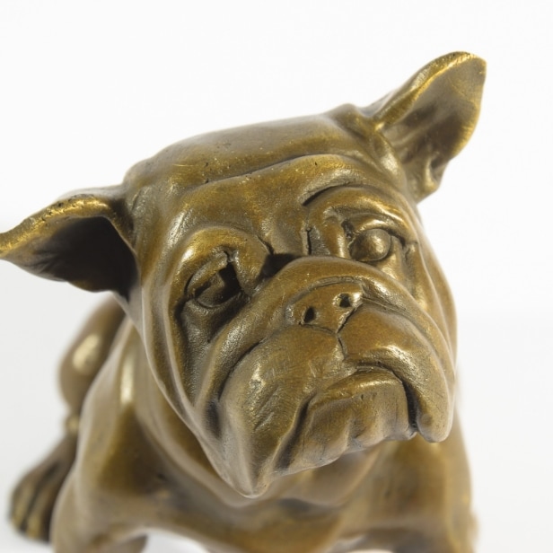 Bronzeskulptur, fransk Bulldog.