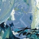 Per Eli . Abstrakt Komposition, akryl på lærred. 120x50 cm.