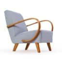 Jindrich Halabala. Lounge/lænestol af formspændt træ