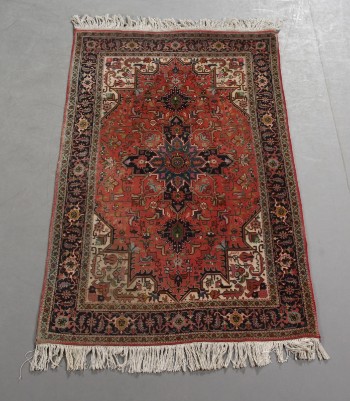 Persisk Tabriz tæppe med Heriz design, uld på bomuld.  162 x 97 cm