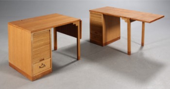 SKM. Par skriveborde, teaktræ /egetræ (2)
