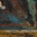 Johannes Andersen. Landskab m/ to personer m.m. (2)
