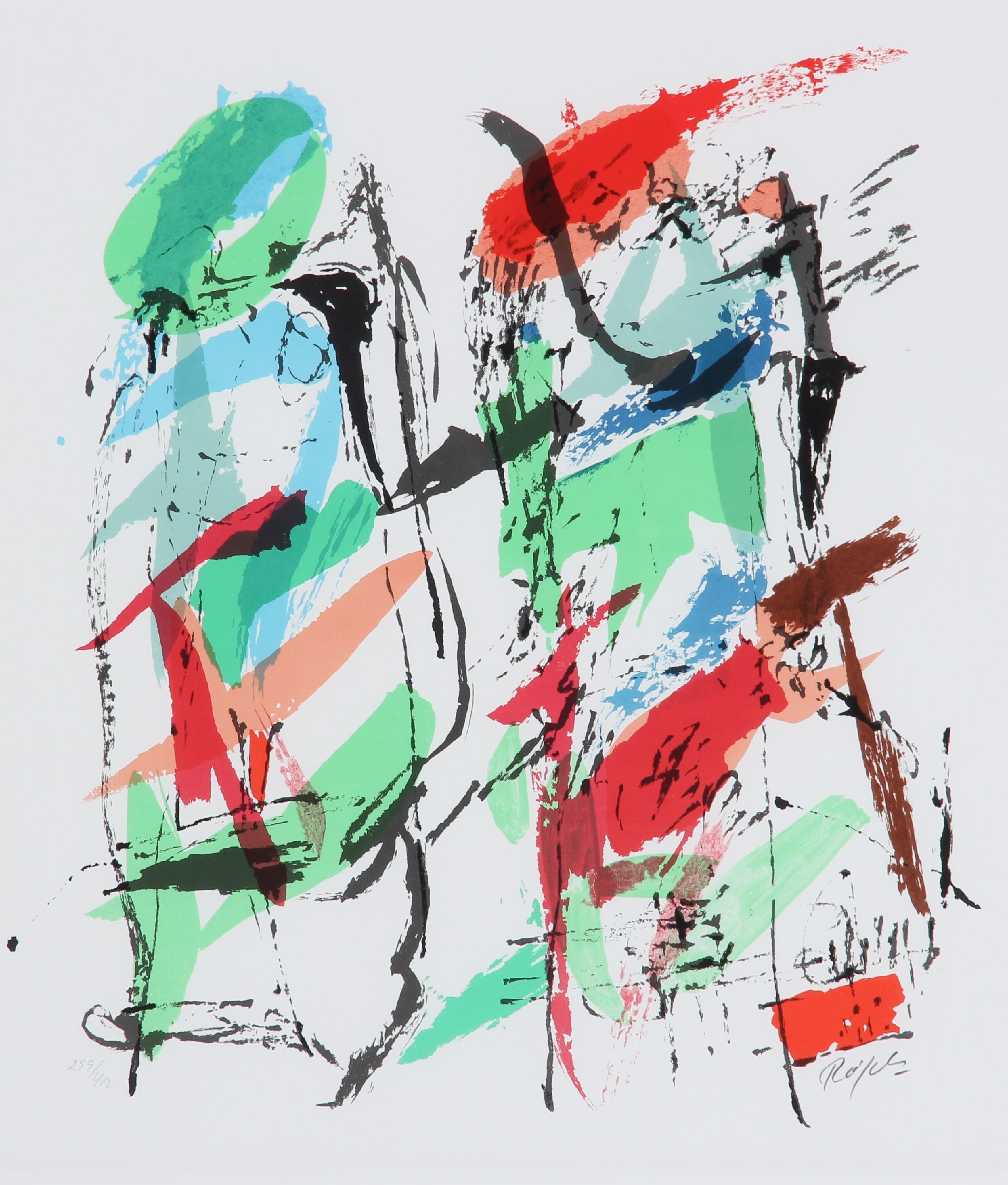 Robert Jacobsen. Composition. Lithograph