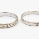 To diamant ring udført i 14 kt hvidguld (2)