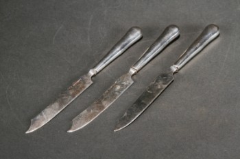 Tre fiskeknive af sølv(3)